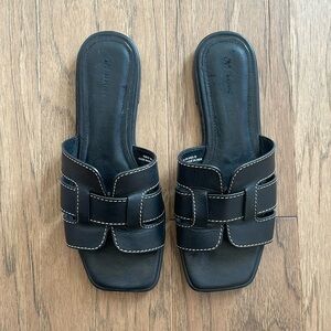 H&M Leather Slides